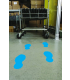 Toughstripe™ Footprints Floor Marking Tape Colour Blue