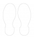 Toughstripe™ Footprints Floor Marking Tape Colour White
