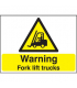 Warning Forklift Trucks Stanchion Hazard Warning Sign