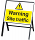 Warning Site Traffic Stanchion Hazard Warning Sign