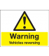 Warning Vehicles Reversing Stanchion Hazard Warning Sign