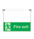 Xtra Glow Double Sided Fire Exit Man Left Hanging Sign
