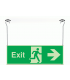 Xtra-Glow Exit Arrow Right Hanging Sign
