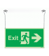 Xtra-Glow Exit Arrow Right Hanging Sign