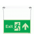 Xtra-Glow Exit Arrow Up Hanging Sign