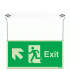 Xtra-Glow Exit Arrow Up Left Hanging Sign