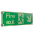 Xtra-Glo Fire Exit Arrow Down Right Acrylic Sign
