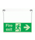 Xtra-Glow Fire Exit Arrow Right Hanging Sign