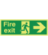 Xtra Glo Fire Exit Arrow Right Sign