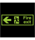 Xtra Glo Fire Exit Arrow Left Sign