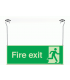 Xtra-Glow Fire Exit Man Right Hanging Sign