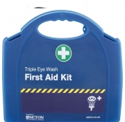 First Aid Triple Eye Wash Kit With Wall Bracket