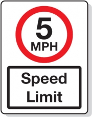 5 MPH Speed Limit Reflective Road Traffic Signs