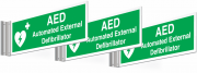 AED Automated External Defibrillator Corridor Signs