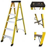 6 Tread Fibreglass Electricians Heavy Duty Step Ladders
