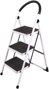 REDCAMP 3 Step Folding Step Ladder With Handrails
