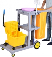 Large Traditional Grey Janitorial Trolley