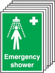 Emergency Shower Pack Of 6 Signs