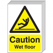 Caution Wet Floor Signs 6 Pack