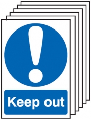 Keep Out Pack Of 6 Signs