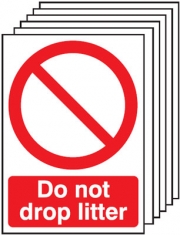 Do Not Drop Litter Signs 6 Pack