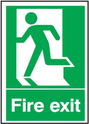 Fire Exit Running Man Left Signs