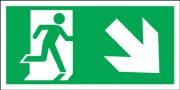 Exit Arrow Right Down Signs