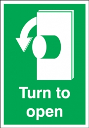 Turn Anti Clockwise To Open Signs