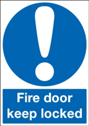 Fire Door Keep Locked Symbolised Signs