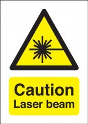 Caution Laser Beam Signs