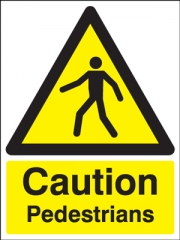 Caution Pedestrians Signs
