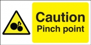 Caution Pinch Point Warning Signs
