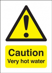 Caution Very Hot Water Signs
