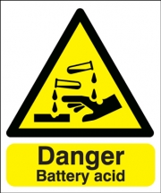 Danger Battery Acid Signs