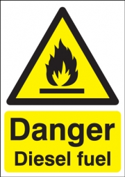 Danger Diesel Fuel Signs