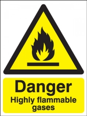 Danger Highly Flammable Gases Signs