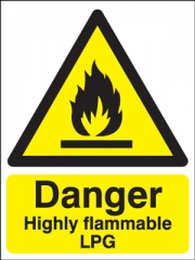 Danger Highly Flammable LPG Signs
