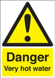 Danger Very Hot Water Signs