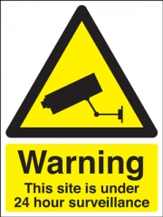 Warning Site Under 24 Hour Surveillance Sign
