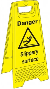 Danger Slippery Surface Floor Stands