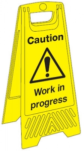 Caution Work In Progress Floor Stands