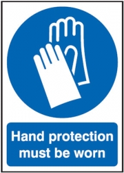 Hand Protection Must Be Worn Signs