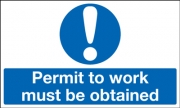 Permit To Work Must Be Obtained Signs