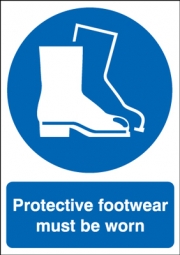 Protective Footwear Must Be Worn Signs