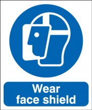 Wear Face Shield Signs