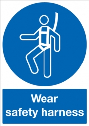 Wear Safety Harness Signs