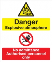 Danger Explosive Atmosphere Signs