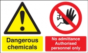 Dangerous Chemicals No Admittance Signs
