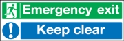Emergency Exit Keep Clear Signs