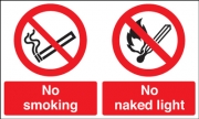 No Smoking No Naked Lights Signs